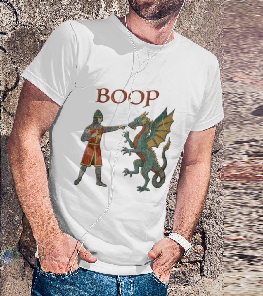 Knight Pointing Boop Dragon Encounter T-Shirt