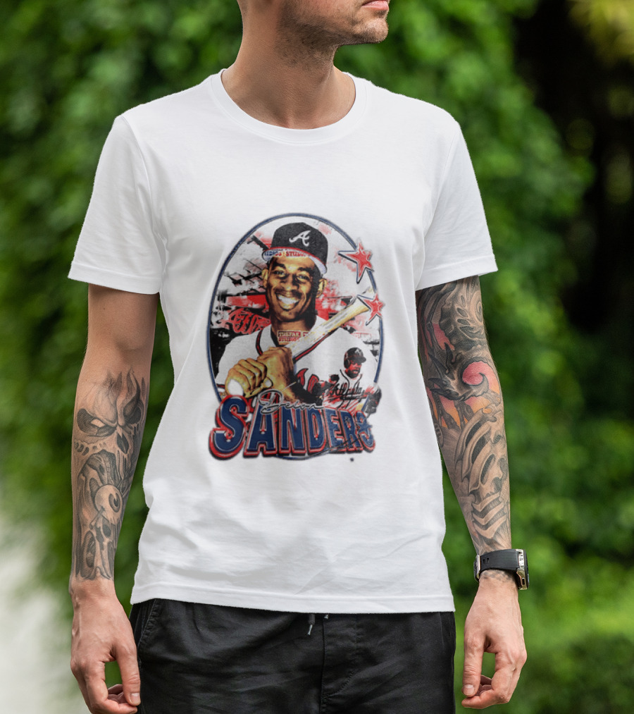 Deion Sanders Atlanta Braves MLB Stars Baseball Sports Memorabilia T-Shirt