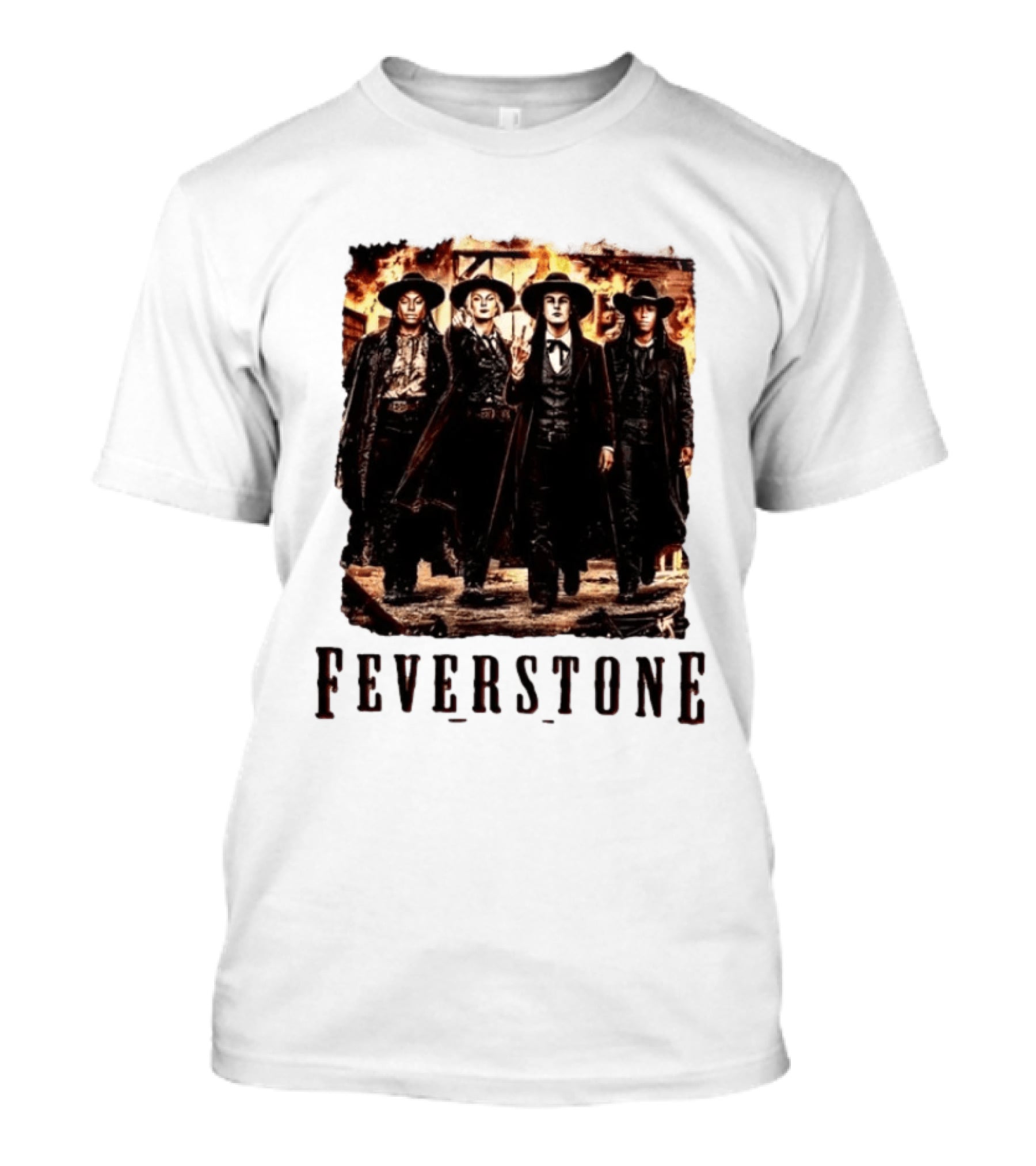 Feverstone Western Outlaw Group Cowboy Gunslinger T-Shirt