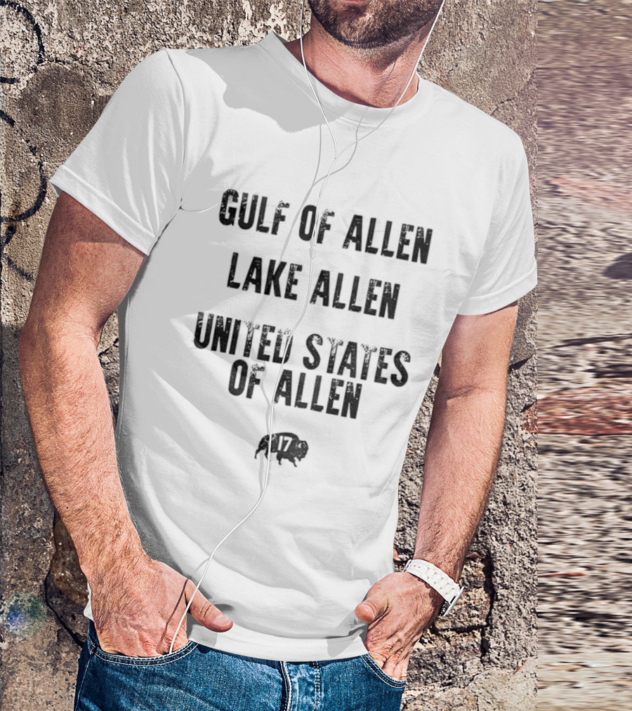 Gulf Of Allen Lake Allen United States Of Allen Bills Buffalo T-Shirt