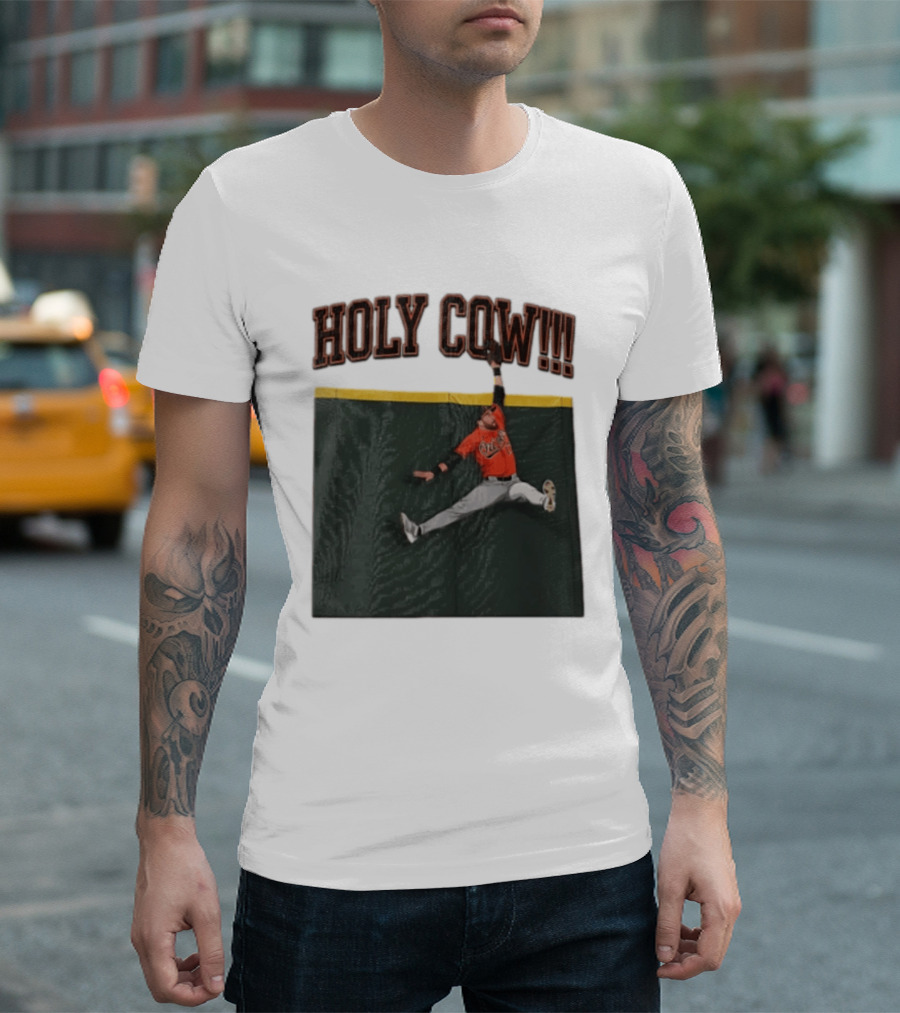Holy Cow Colton Cowser Baltimore Orioles Catch 2026 T-Shirt