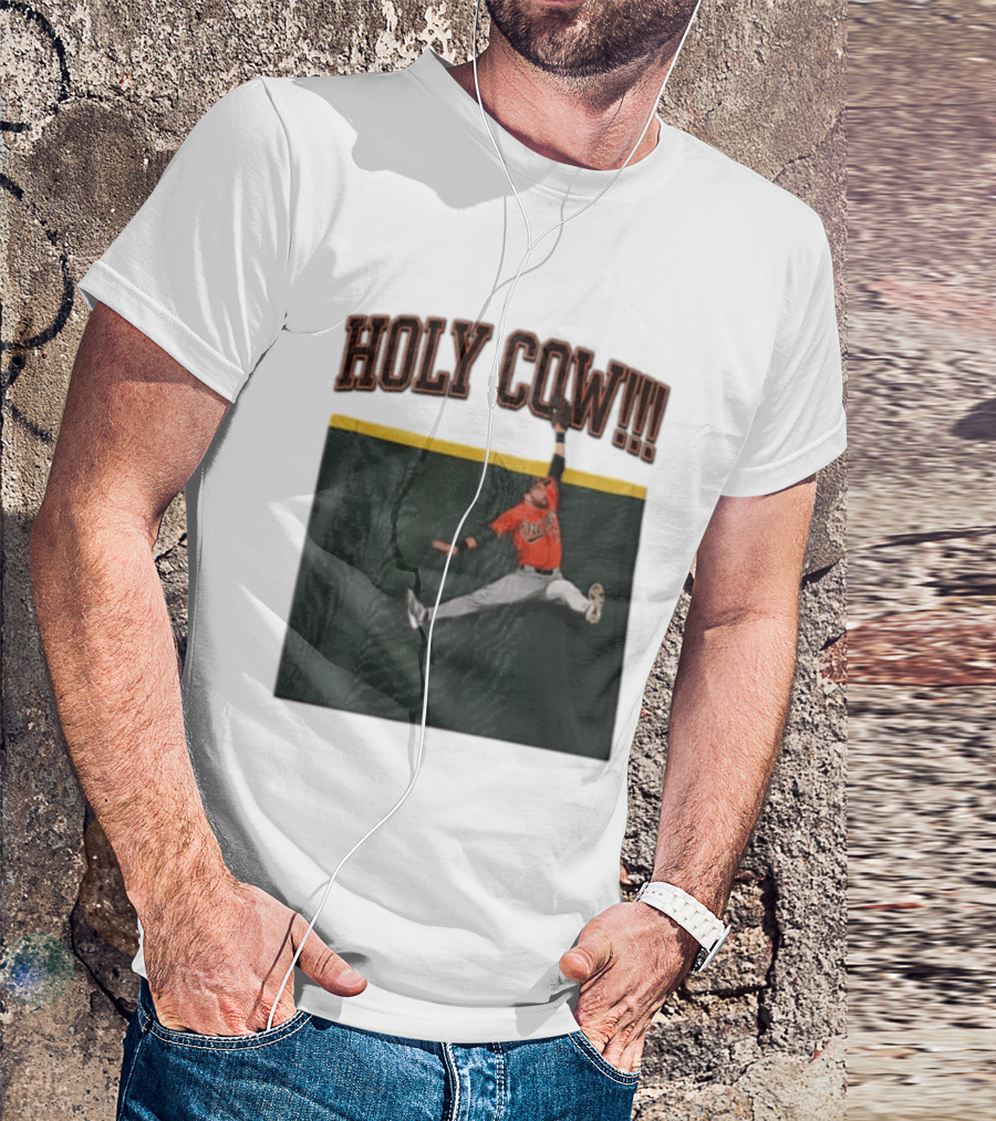 Holy Cow Colton Cowser Baltimore Orioles Catch 2026 T-Shirt
