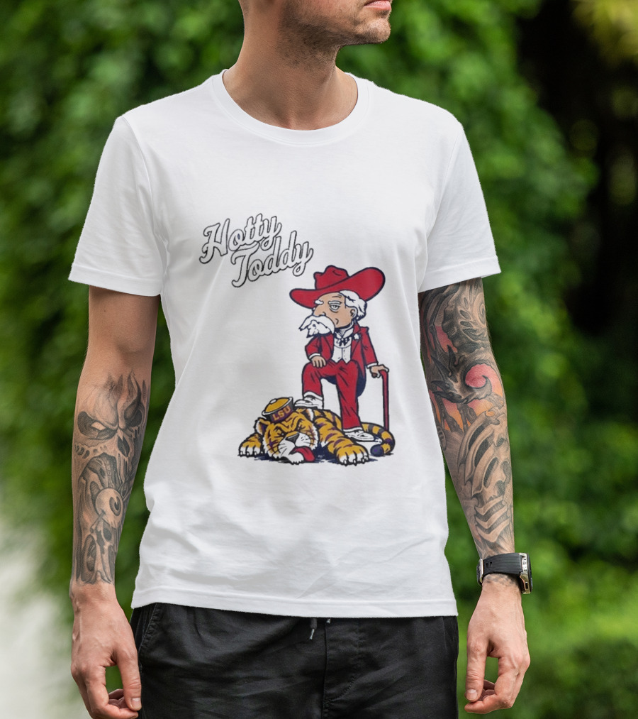 Hotty Toddy Ole Miss Mascot Triumph Over LSU Tiger 2026 T-Shirt