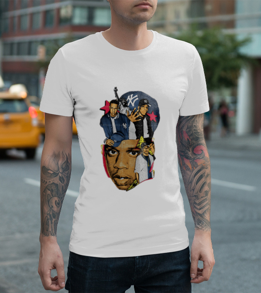 Jay Z New York Yankees Statue Of Liberty Stars T-Shirt
