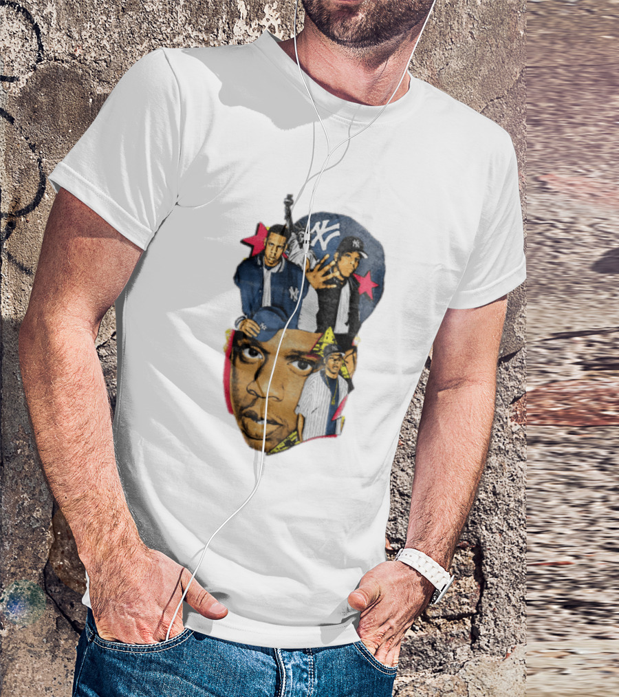 Jay Z New York Yankees Statue Of Liberty Stars T-Shirt