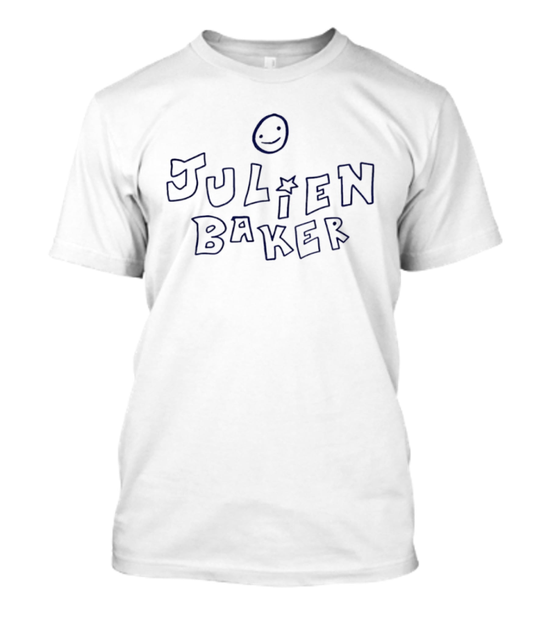 Julien Baker Hand Drawn Indie Rock Smiley Face T-Shirt