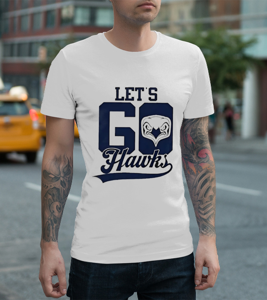 Let's Go Hawks Sports Team Cheer Owl T-Shirt