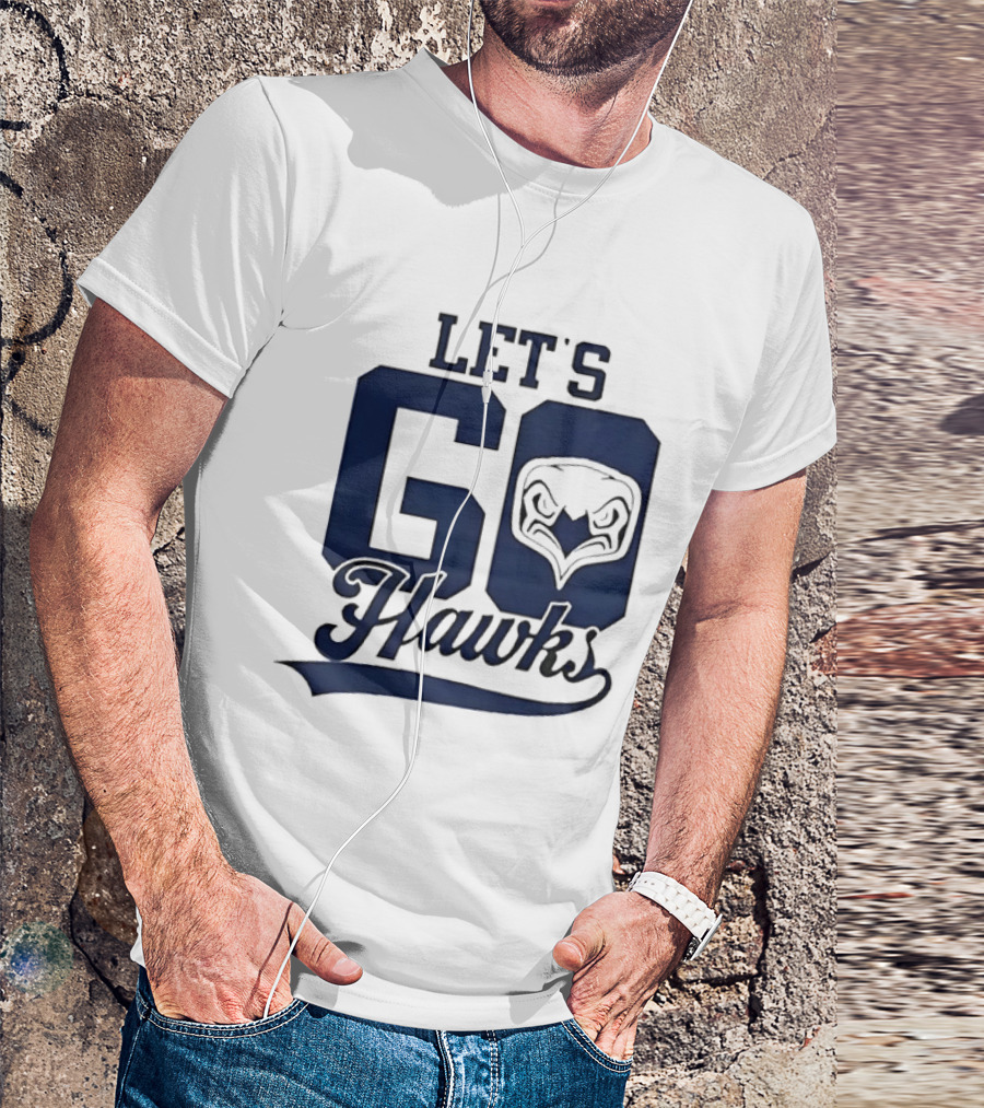 Let's Go Hawks Sports Team Cheer Owl T-Shirt