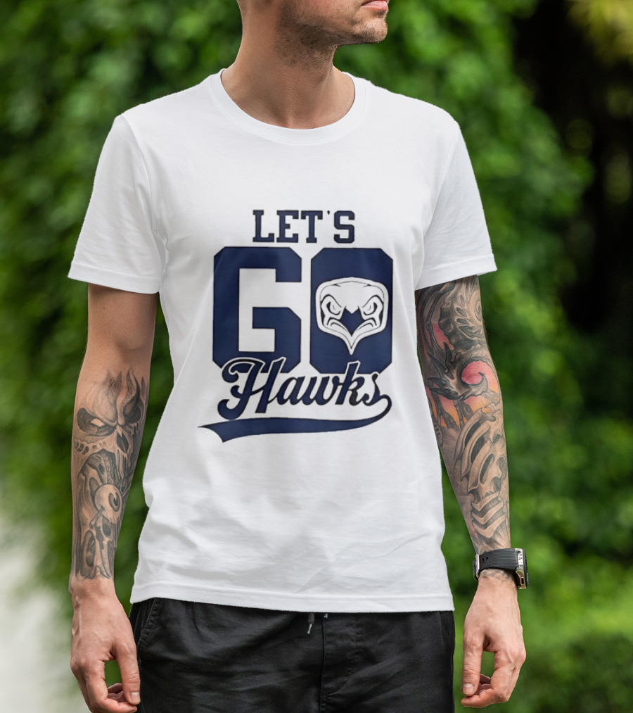 Let's Go Hawks Sports Team Cheer Owl T-Shirt