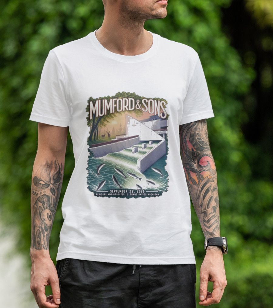 Mumford & Sons September 22 2026 Grand Rapids Michigan Acrisure Amphitheater T-Shirt