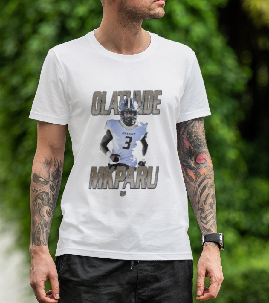Bryant Bulldogs Olatunde Mkparu Number 3 T-Shirt