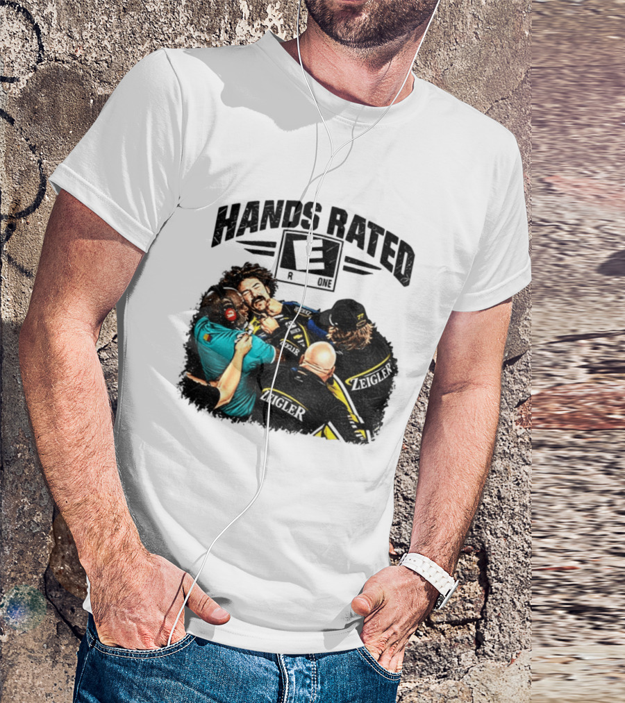 Ryan Blaney Vs Carson Hocevar Hands Rated E Zeigler Racing For Everyone T-Shirt