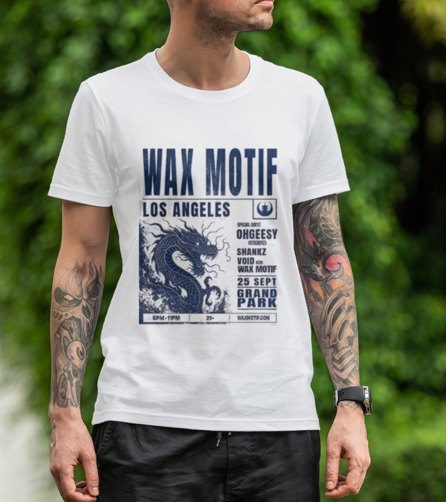 Wax Motif Los Angeles Grand Park Event With Ohgeesy September 25 2026 Dragon T-Shirt