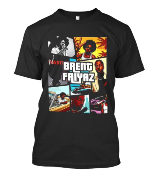 Brent Faiyaz Wasteland Multiple Panels Singer Lifestyle Retro Beach Vibe T-Shirt