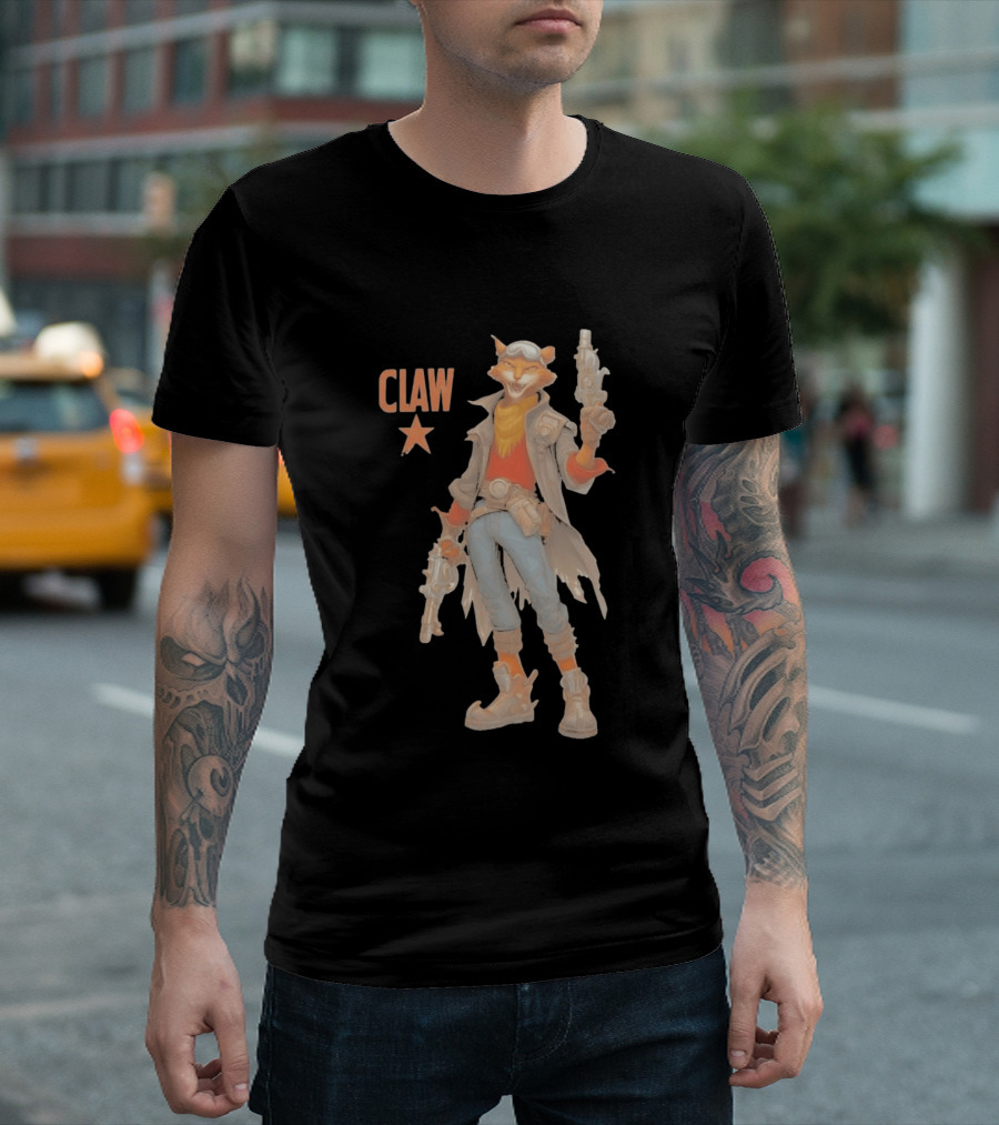 Captain Claw Star Cat With Dual Blasters And Goggles T-Shirt