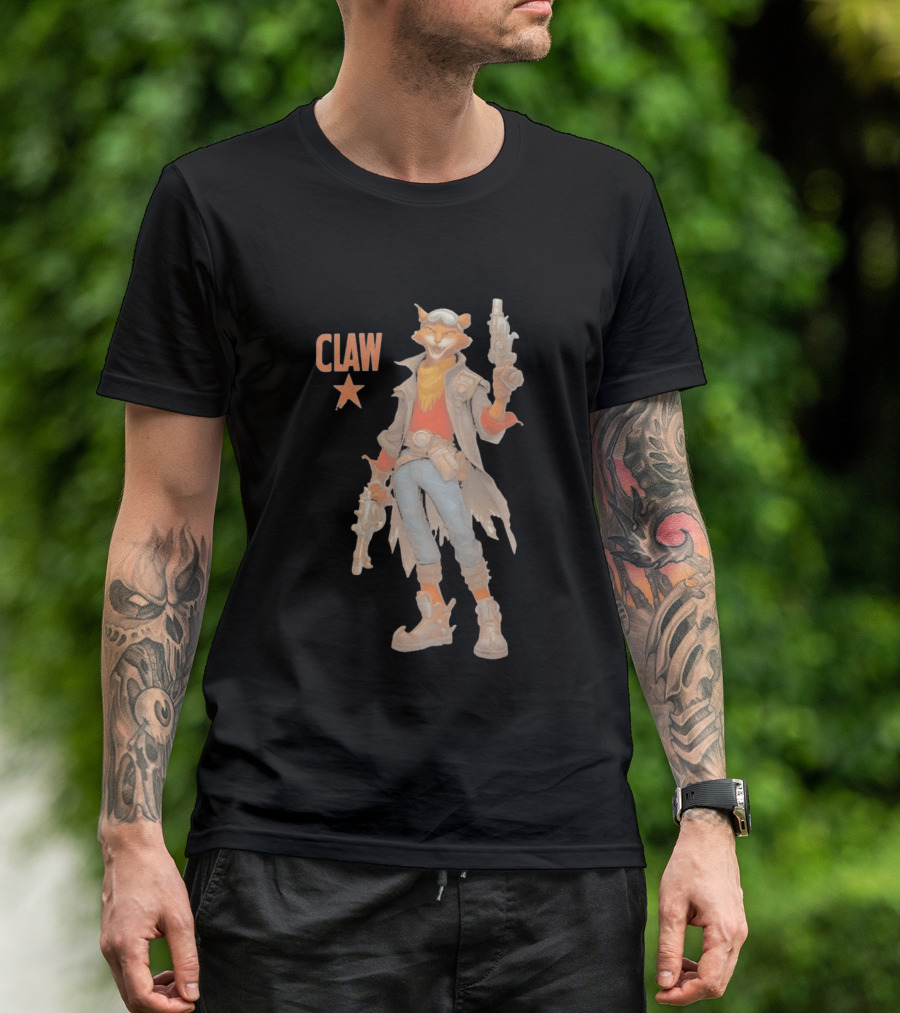 Captain Claw Star Cat With Dual Blasters And Goggles T-Shirt