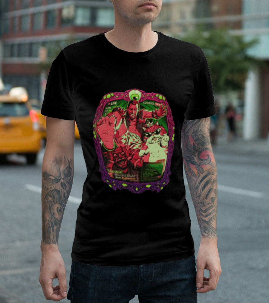 Live Audience Carl Princess Donut Dungeon Crawler Cat Goblin T-Shirt