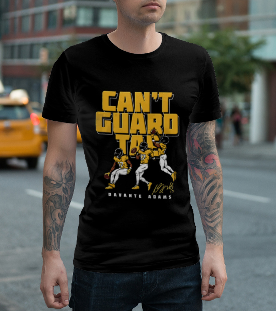 Can't Guard Tae 17 Davante Adams NFLPA Football Player Catching Throwing Ball T-Shirt