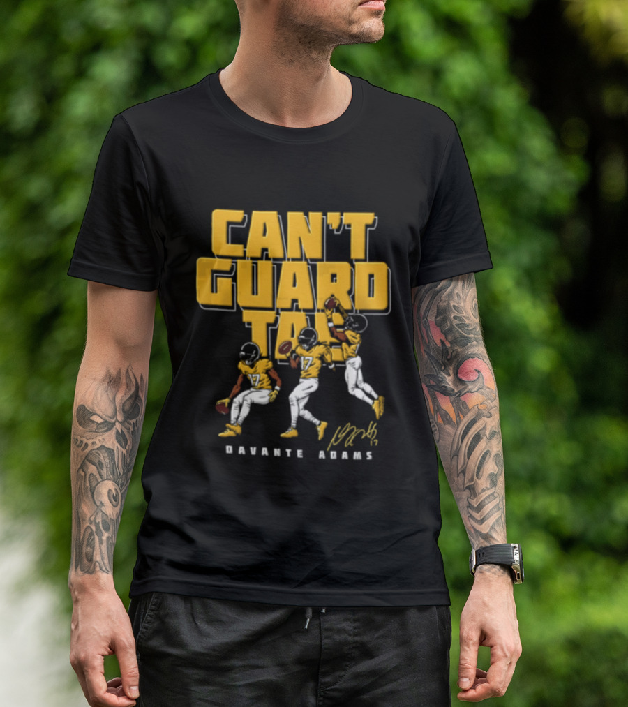 Can't Guard Tae 17 Davante Adams NFLPA Football Player Catching Throwing Ball T-Shirt