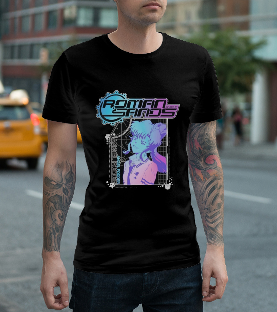Roman Sands Re Build Angel Fodder Retro Anime Aesthetic T-Shirt