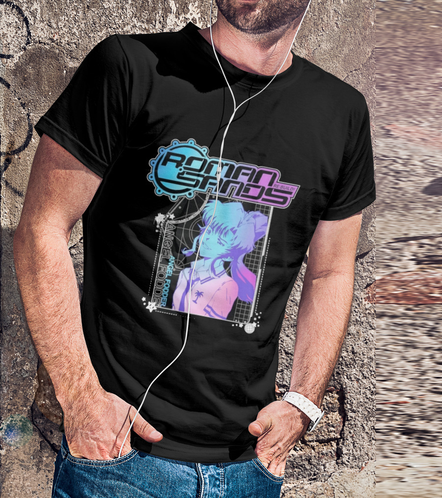 Roman Sands Re Build Angel Fodder Retro Anime Aesthetic T-Shirt