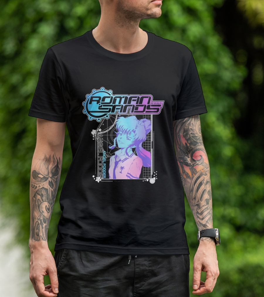 Roman Sands Re Build Angel Fodder Retro Anime Aesthetic T-Shirt