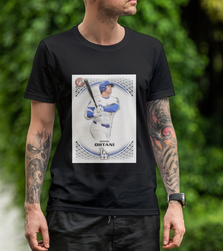Shohei Ohtani Los Angeles Dodgers LA Number 28 Refractor 2006 T-Shirt