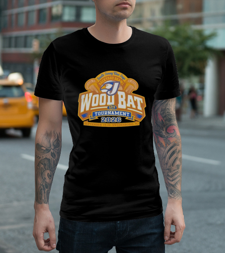 South Jersey Blue Jays Backyard Brawl Wood Bat Tournament 2026 Swedesboro NJ September 18 20 T-Shirt