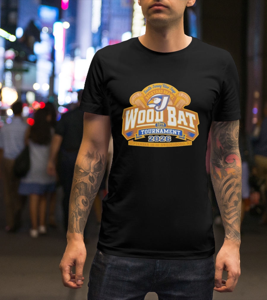 South Jersey Blue Jays Backyard Brawl Wood Bat Tournament 2026 Swedesboro NJ September 18 20 T-Shirt