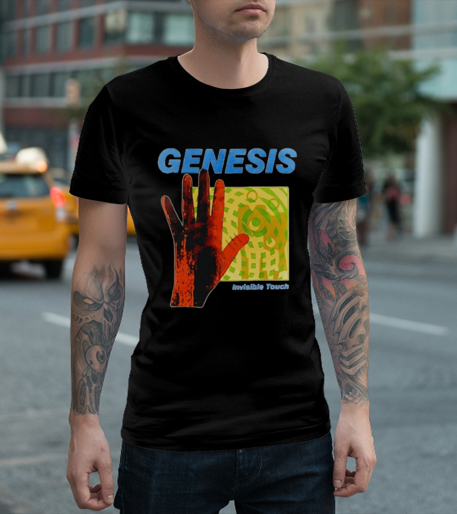 Genesis Invisible Touch Band Progressive Rock Album Cover Hand T-Shirt