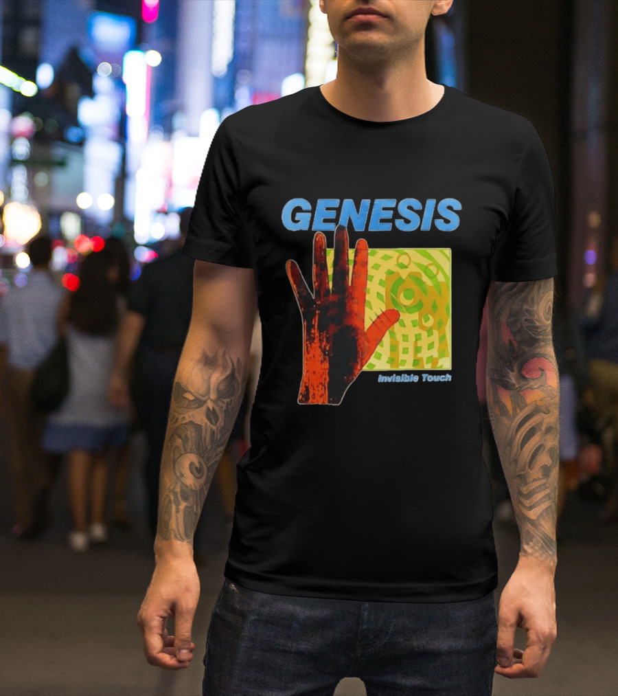 Genesis Invisible Touch Band Progressive Rock Album Cover Hand T-Shirt