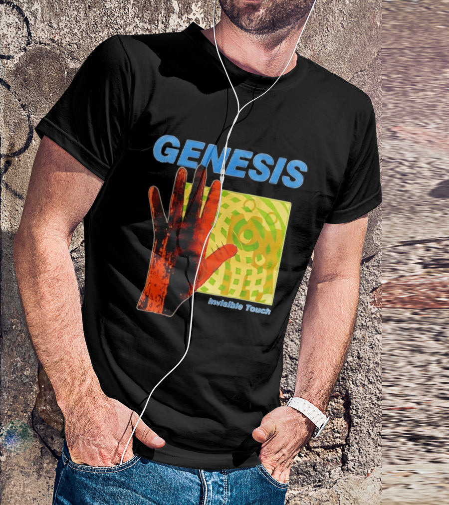 Genesis Invisible Touch Band Progressive Rock Album Cover Hand T-Shirt