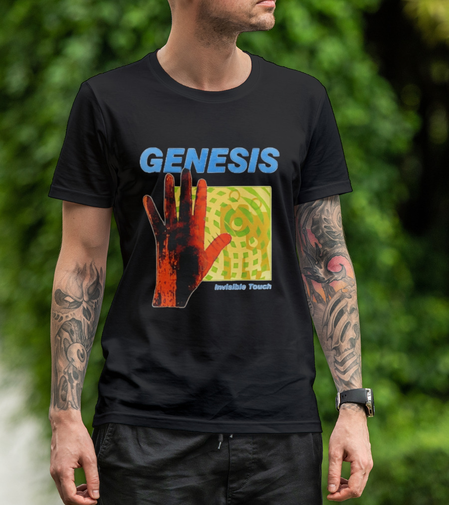 Genesis Invisible Touch Band Progressive Rock Album Cover Hand T-Shirt