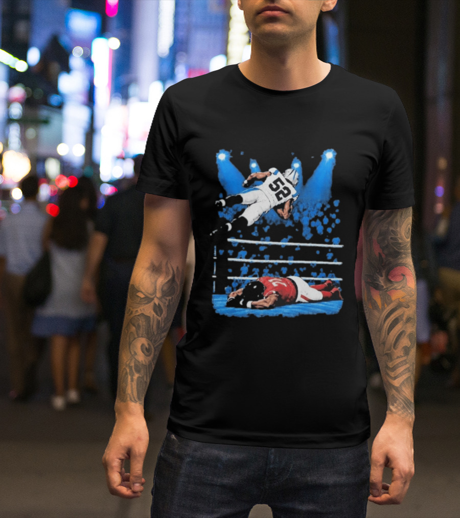 Trevis Gipson 52 Elbow Drop Carolina Vs Atlanta 2026 Football Action T-Shirt