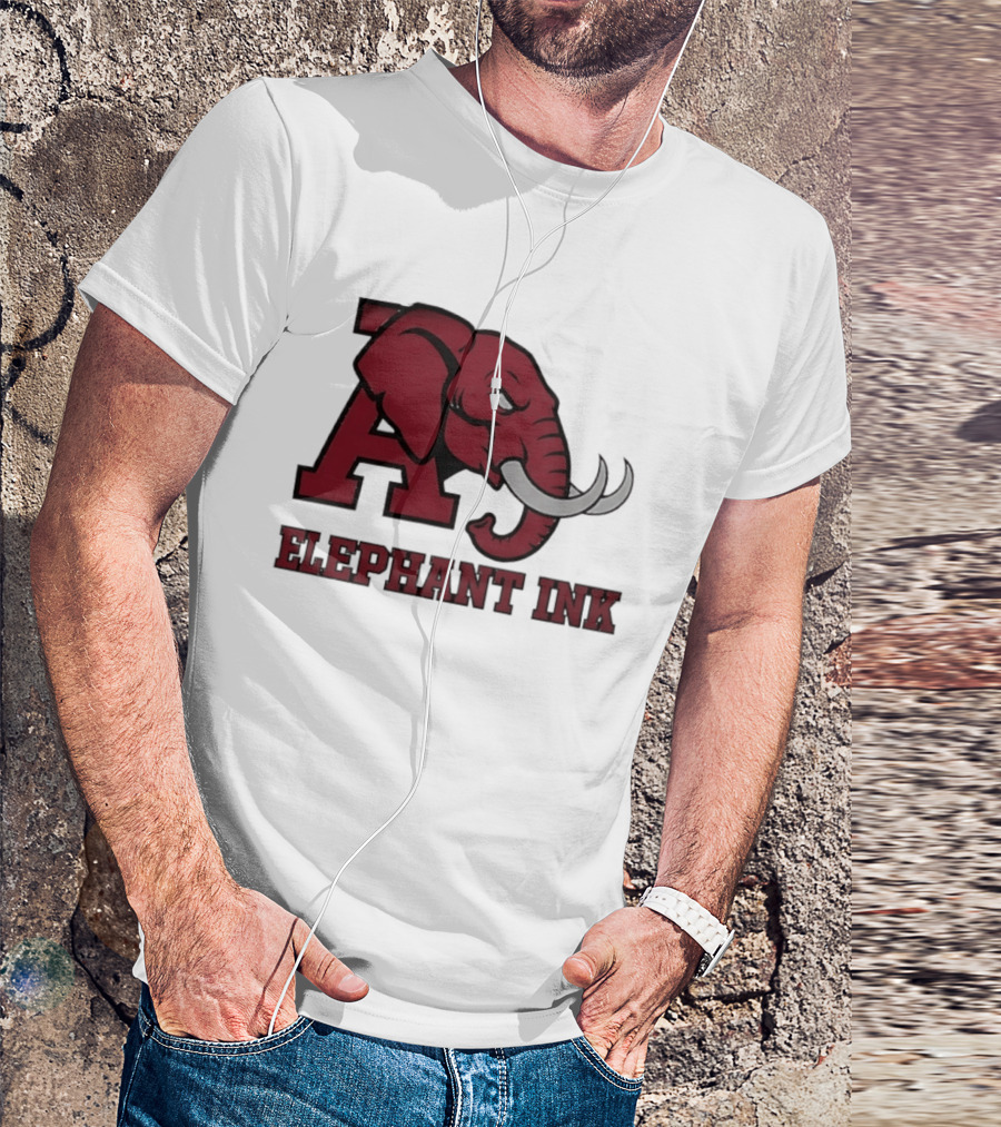 Alabama Crimson Tide Elephant Ink College Football T-Shirt