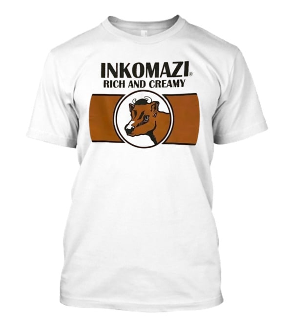 INKOMAZI Rich And Creamy Cow Dairy Iconic Branding T-Shirt