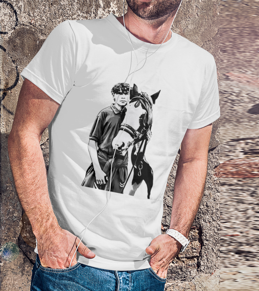 Boy With His Horse Equestrian Farm Life T-Shirt