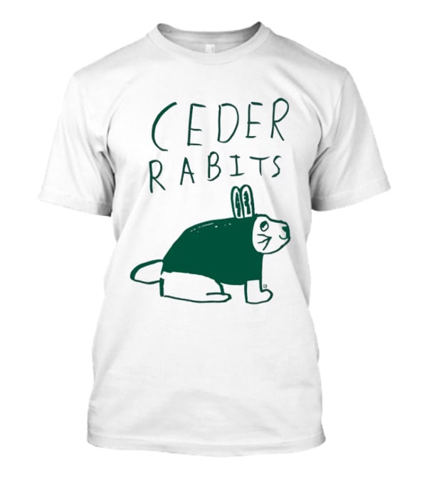 Ceder Rabits Hand Drawn Rabbit Bunny Sketch T-Shirt