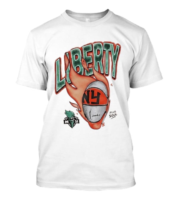 New York Liberty NY Basketball Plus Soul Flames T-Shirt