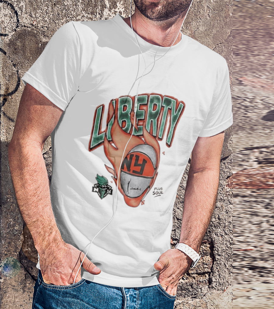 New York Liberty NY Basketball Plus Soul Flames T-Shirt