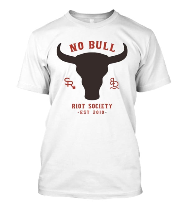 No Bull Riot Society Est 2010 Western Streetwear Bull Head Western T-Shirt