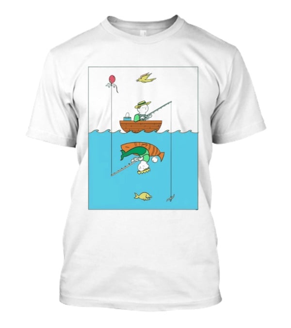 Owenbroadcast Fishing Bear With Turtle And Balloon T-Shirt