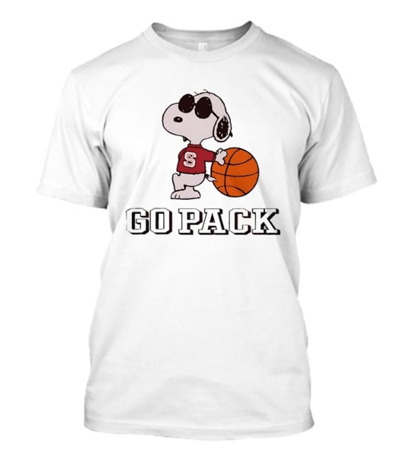 Snoopy NC State Wolfpack Basketball Go Pack T-Shirt