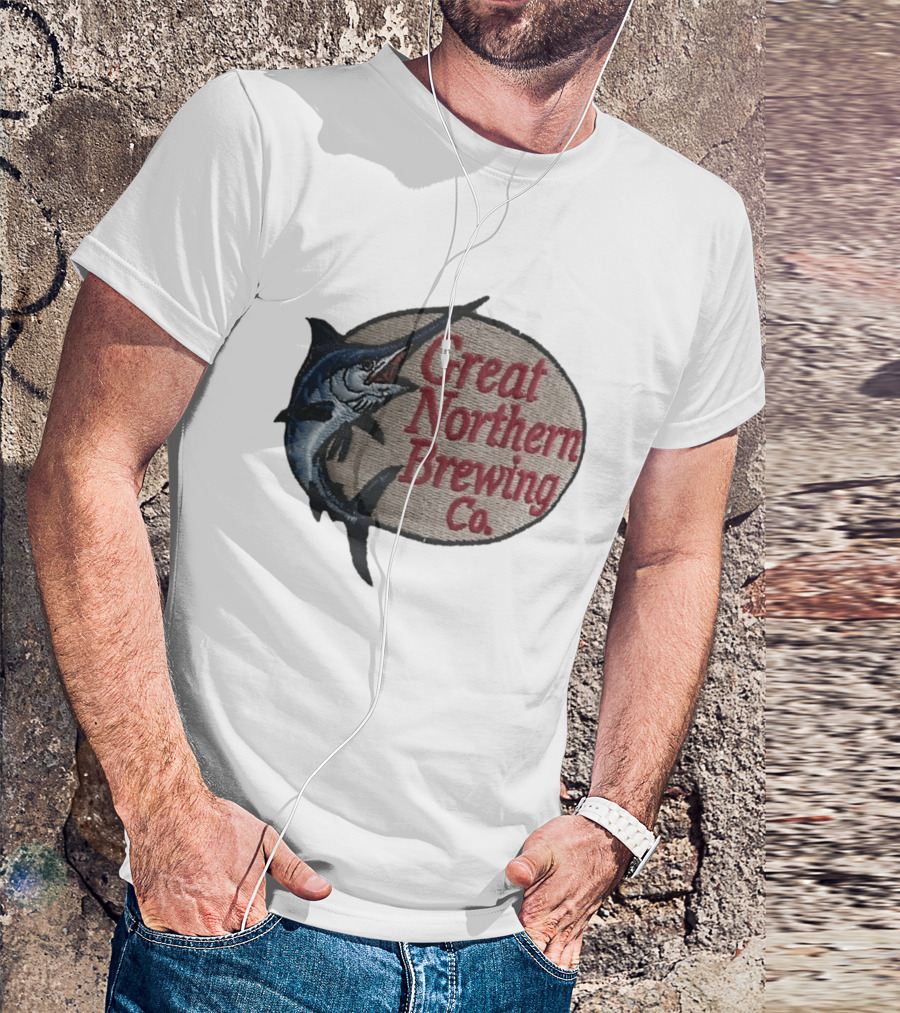Great Northern Brewing Co Marlin Embroidery T-Shirt