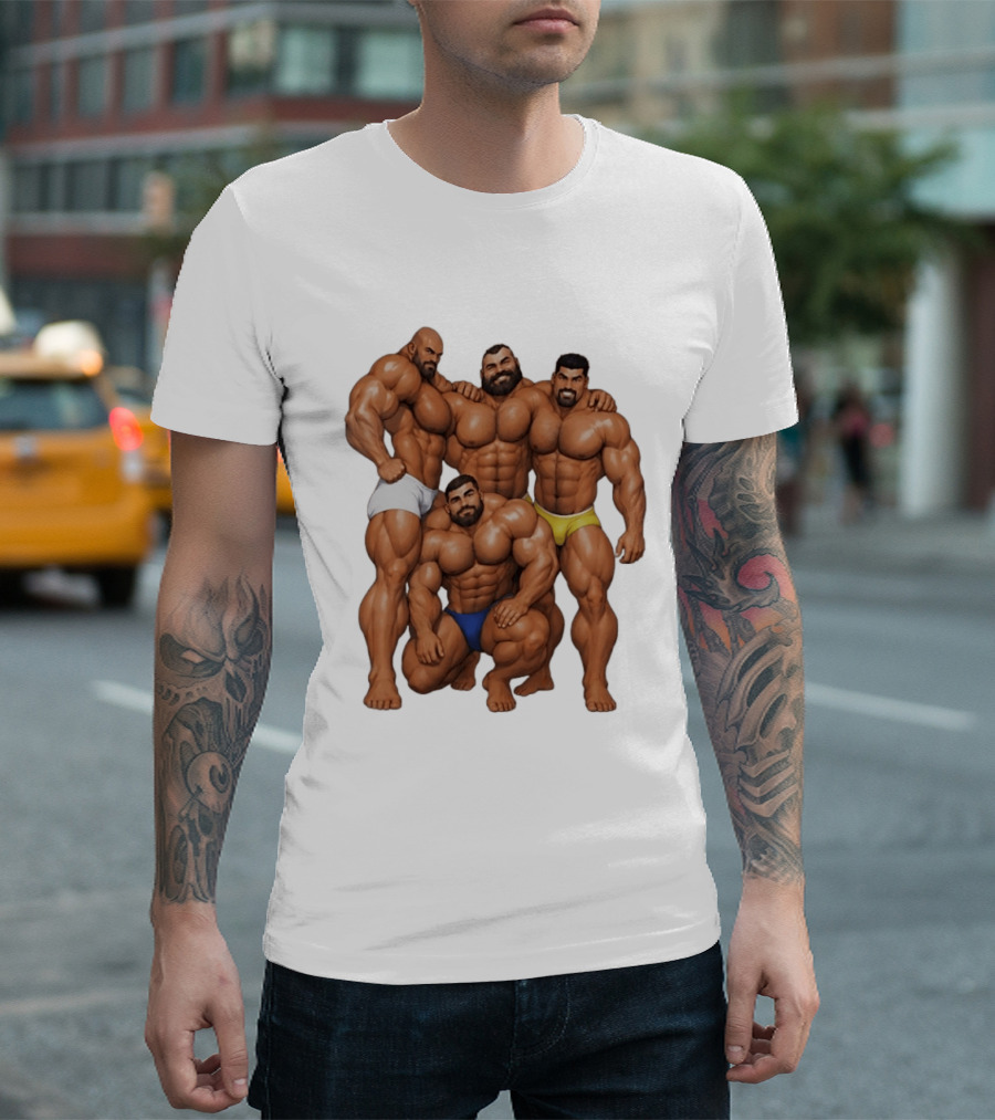 Group Of Muscular Bodybuilders Bodybuilding Fitness Champions T-Shirt