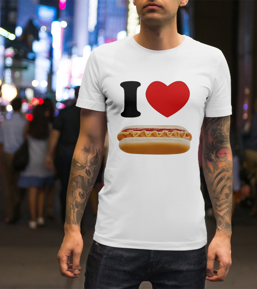 I Love Hot Dogs Summer Grilling Food T-Shirt