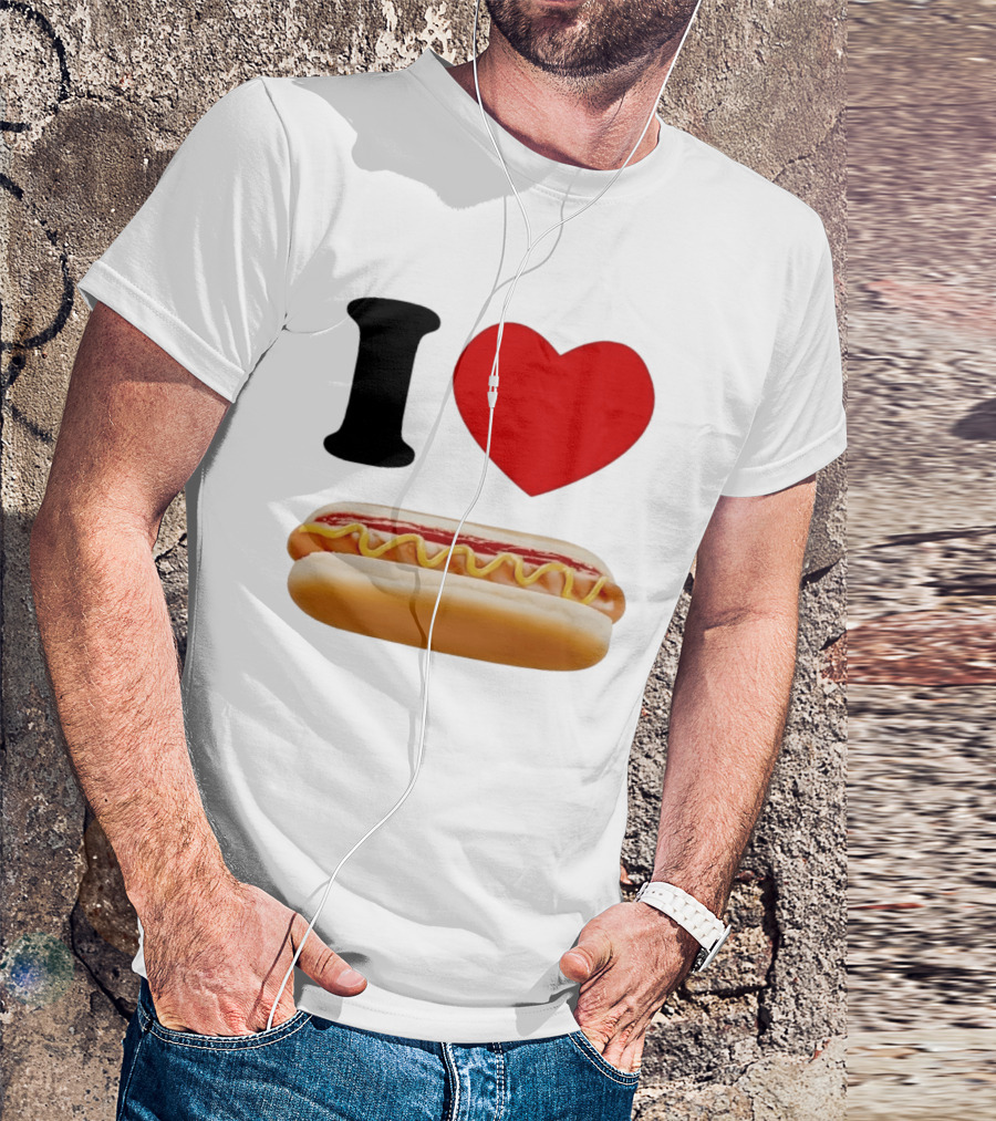 I Love Hot Dogs Summer Grilling Food T-Shirt