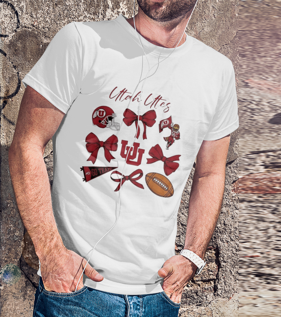 Utah Utes Football Game Day Bows Swoop Go Team T-Shirt