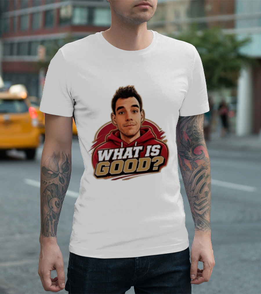 What Is Good The Gold Standard Podcast Network Cartoon T-Shirt