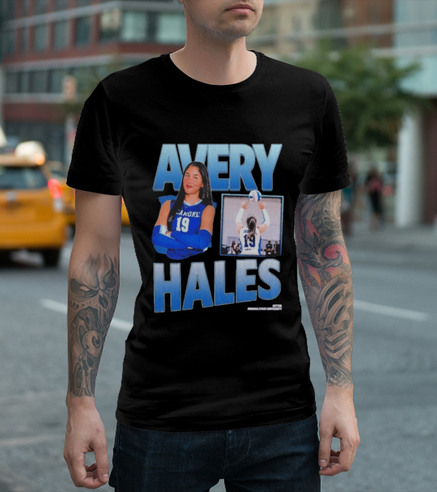 Avery Hales Indiana State Sycamores Volleyball No 19 Setter T-Shirt